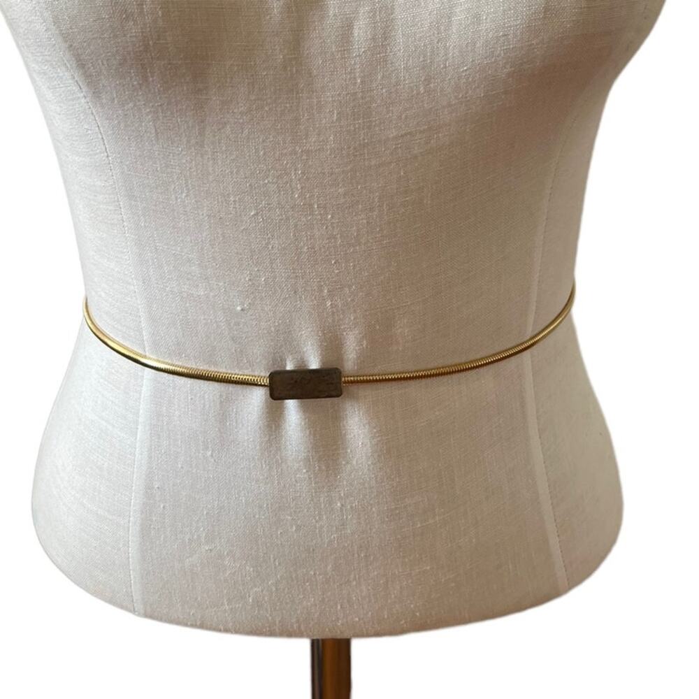 Vintage 70s super skinny gold snake belt